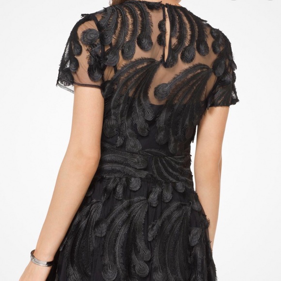 Michael Kors NWT Feather Embroidered Dress - Picture 3 of 6
